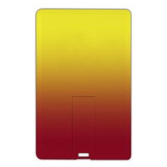 Electric Yellow To Burgundy Red Linear Gradient Name Card Style Usb Flash Drive by GradientsOmbre