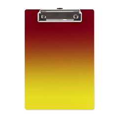 Burgundy Red To Electric Yellow Linear Gradient A5 Acrylic Clipboard by GradientsOmbre