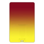 Burgundy Red To Electric Yellow Linear Gradient Name Card Style USB Flash Drive Back