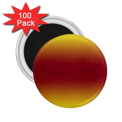 Electric Yellow To Burgundy Red Bilinear Gradient 2 25  Magnets (100 Pack)  by GradientsOmbre