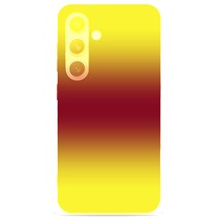 Electric Yellow To Burgundy Red Bilinear Gradient Samsung Galaxy S24 6 2 Inch Black Tpu Uv Case by GradientsOmbre