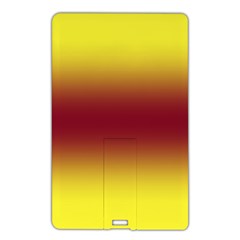 Electric Yellow To Burgundy Red Bilinear Gradient Name Card Style Usb Flash Drive by GradientsOmbre