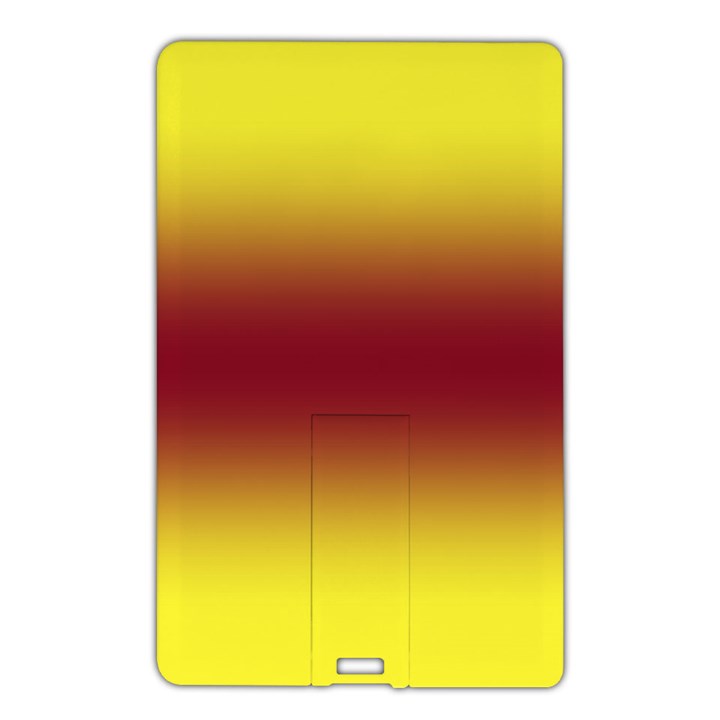 Electric Yellow To Burgundy Red Bilinear Gradient Name Card Style USB Flash Drive