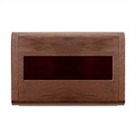 Electric Yellow To Burgundy Red Bilinear Gradient Wood Oval USB Flash Drive Box