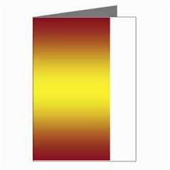 Burgundy Red To Electric Yellow Bilinear Gradient Greeting Card by GradientsOmbre