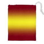 Burgundy Red To Electric Yellow Bilinear Gradient Drawstring Pouch (5XL) Front