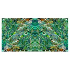 Green Repeats I Banner And Sign 8  X 4  by kaleidomarblingart