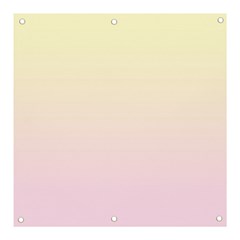 Cream Yellow To Pink Lace Linear Gradient Banner And Sign 3  X 3  by GradientsOmbre