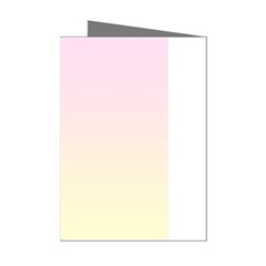 Pink Lace To Cream Yellow Linear Gradient Mini Greeting Cards (pkg Of 8) by GradientsOmbre