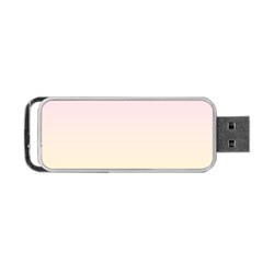 Pink Lace To Cream Yellow Linear Gradient Portable Usb Flash (two Sides) by GradientsOmbre