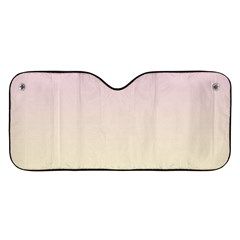 Pink Lace To Cream Yellow Linear Gradient Car Windshield Sunshade by GradientsOmbre