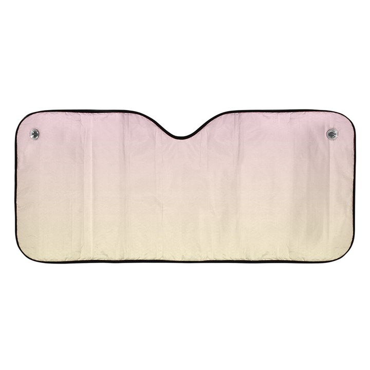 Pink Lace To Cream Yellow Linear Gradient Car Windshield Sunshade