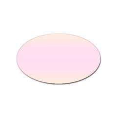 Cream Yellow To Pink Lace Bilinear Gradient Sticker Oval (100 Pack) by GradientsOmbre