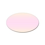 Cream Yellow To Pink Lace Bilinear Gradient Sticker Oval (100 pack) Front