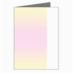 Cream Yellow To Pink Lace Bilinear Gradient Greeting Card Left