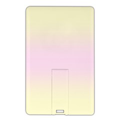 Cream Yellow To Pink Lace Bilinear Gradient Name Card Style Usb Flash Drive by GradientsOmbre