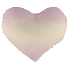 Pink Lace To Cream Yellow Bilinear Gradient Large 19  Premium Flano Heart Shape Cushions by GradientsOmbre