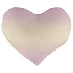 Pink Lace To Cream Yellow Bilinear Gradient Large 19  Premium Flano Heart Shape Cushions Front