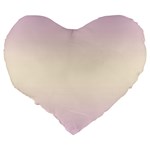 Pink Lace To Cream Yellow Bilinear Gradient Large 19  Premium Flano Heart Shape Cushions Back