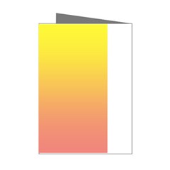 Electric Yellow To Coral Pink Linear Gradient Mini Greeting Cards (pkg Of 8) by GradientsOmbre