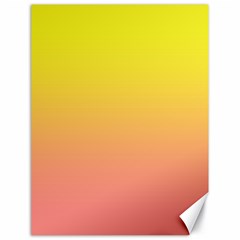 Electric Yellow To Coral Pink Linear Gradient Canvas 18  X 24  by GradientsOmbre