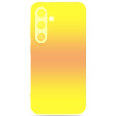 Electric Yellow To Coral Pink Bilinear Gradient Samsung Galaxy S24 6 2 Inch Black Tpu Uv Case by GradientsOmbre