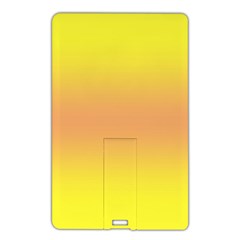 Electric Yellow To Coral Pink Bilinear Gradient Name Card Style Usb Flash Drive by GradientsOmbre