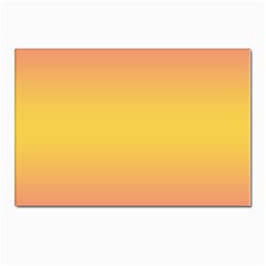 Coral Pink To Electric Yellow Bilinear Gradient Postcards 5  X 7  (pkg Of 10) by GradientsOmbre