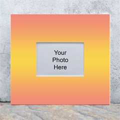 Coral Pink To Electric Yellow Bilinear Gradient White Wall Photo Frame 5  X 7  by GradientsOmbre