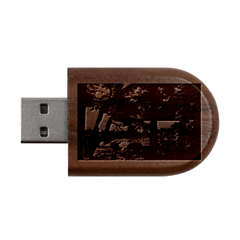 Los Alerces National Park Waterfront Landscape, Argentina002 Wood Oval Usb Flash Drive by dflcprintsclothing