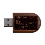 Los Alerces National Park Waterfront Landscape, Argentina002 Wood Oval USB Flash Drive USB