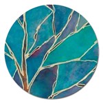 Aqua Batik, Abstract, Colorful Magnet 5  (Round) Front