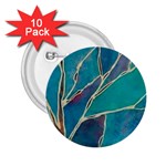 Aqua Batik, Abstract, Colorful 2.25  Buttons (10 pack)  Front