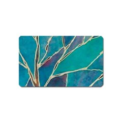 Aqua Batik, Abstract, Colorful Magnet (name Card) by kyorashop23