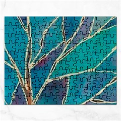 Aqua Batik, Abstract, Colorful Rectangular Jigsaw Puzzl by kyorashop23