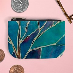 Aqua Batik, Abstract, Colorful Mini Coin Purse by kyorashop23