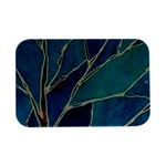 Aqua Batik, Abstract, Colorful Open Lid Metal Box (Silver)   Front