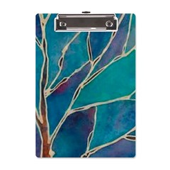 Aqua Batik, Abstract, Colorful A5 Acrylic Clipboard by kyorashop23