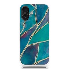 Aqua Batik, Abstract, Colorful Iphone 16 Tpu Uv Print Case by kyorashop23