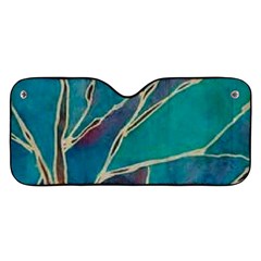 Aqua Batik, Abstract, Colorful Car Windshield Sunshade by kyorashop23