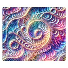 Abstract Fractal Art Swirl Pattern Two Sides Premium Plush Fleece Blanket (kids Size) by Salmanaz77