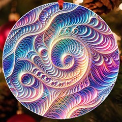 Abstract Fractal Art Swirl Pattern Uv Print Acrylic Ornament Round by Salmanaz77