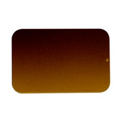 Chocolate Brown To Amber Orange Linear Gradient Open Lid Metal Box (silver)   by GradientsOmbre