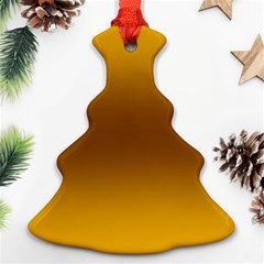 Amber Orange To Chocolate Brown Bilinear Gradient Ornament (christmas Tree)  by GradientsOmbre