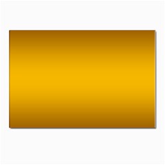 Chocolate Brown To Amber Orange Bilinear Gradient Postcards 5  X 7  (pkg Of 10) by GradientsOmbre