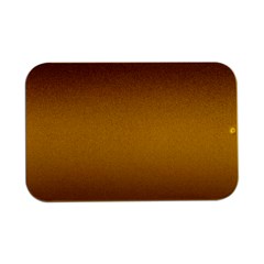 Chocolate Brown To Amber Orange Bilinear Gradient Open Lid Metal Box (silver)   by GradientsOmbre