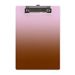 Pink Lace To Chocolate Brown Linear Gradient A5 Acrylic Clipboard Front