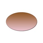 Chocolate Brown To Pink Lace Linear Gradient Sticker Oval (100 pack) Front