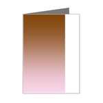 Chocolate Brown To Pink Lace Linear Gradient Mini Greeting Card Left