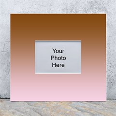 Chocolate Brown To Pink Lace Linear Gradient White Wall Photo Frame 5  X 7  by GradientsOmbre